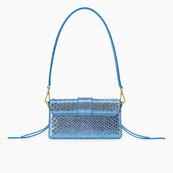 Brandon Blackwood Nia Metallic Python Shoulder Bag - Picture 2 of 16